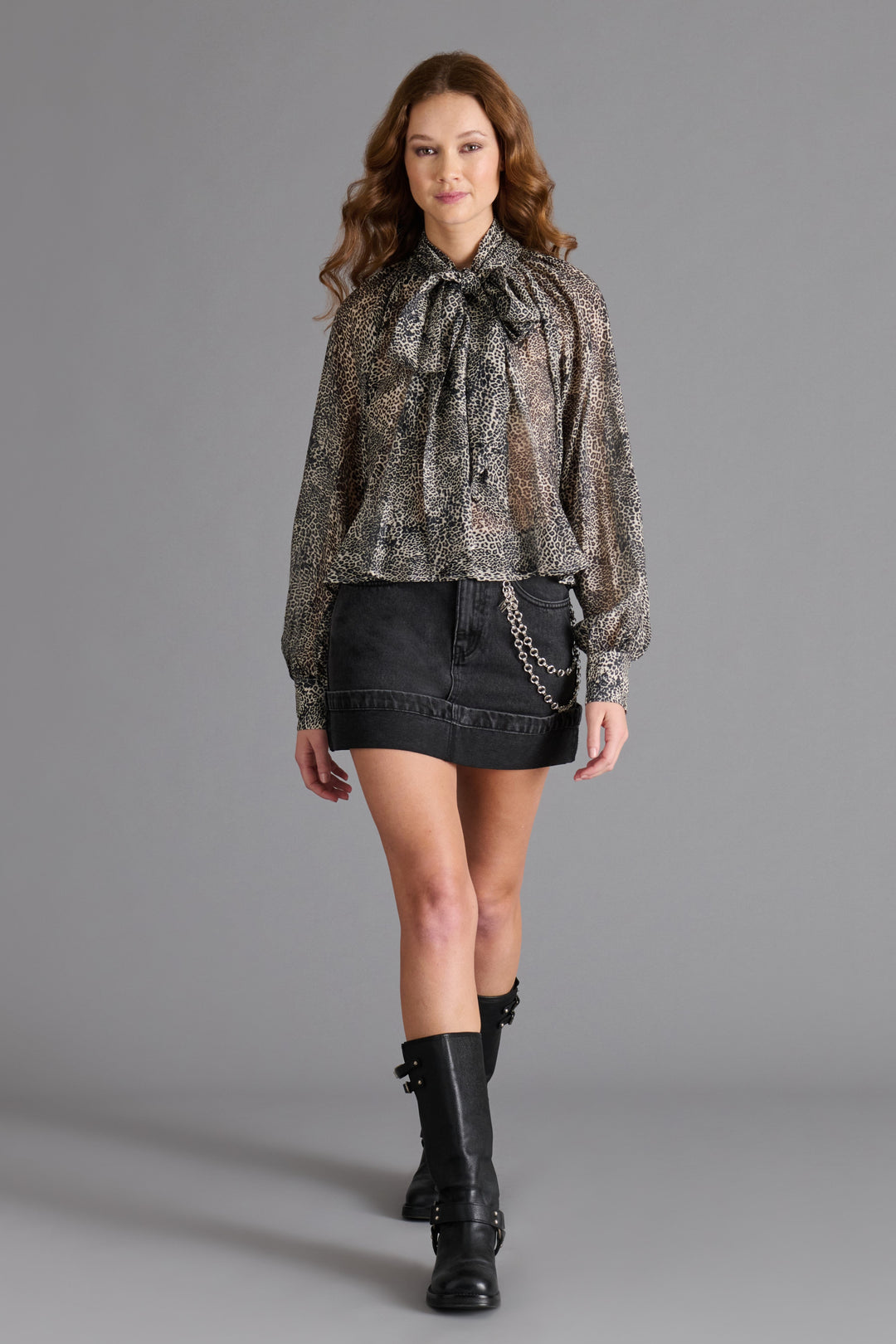 Leopard Violette Blouse