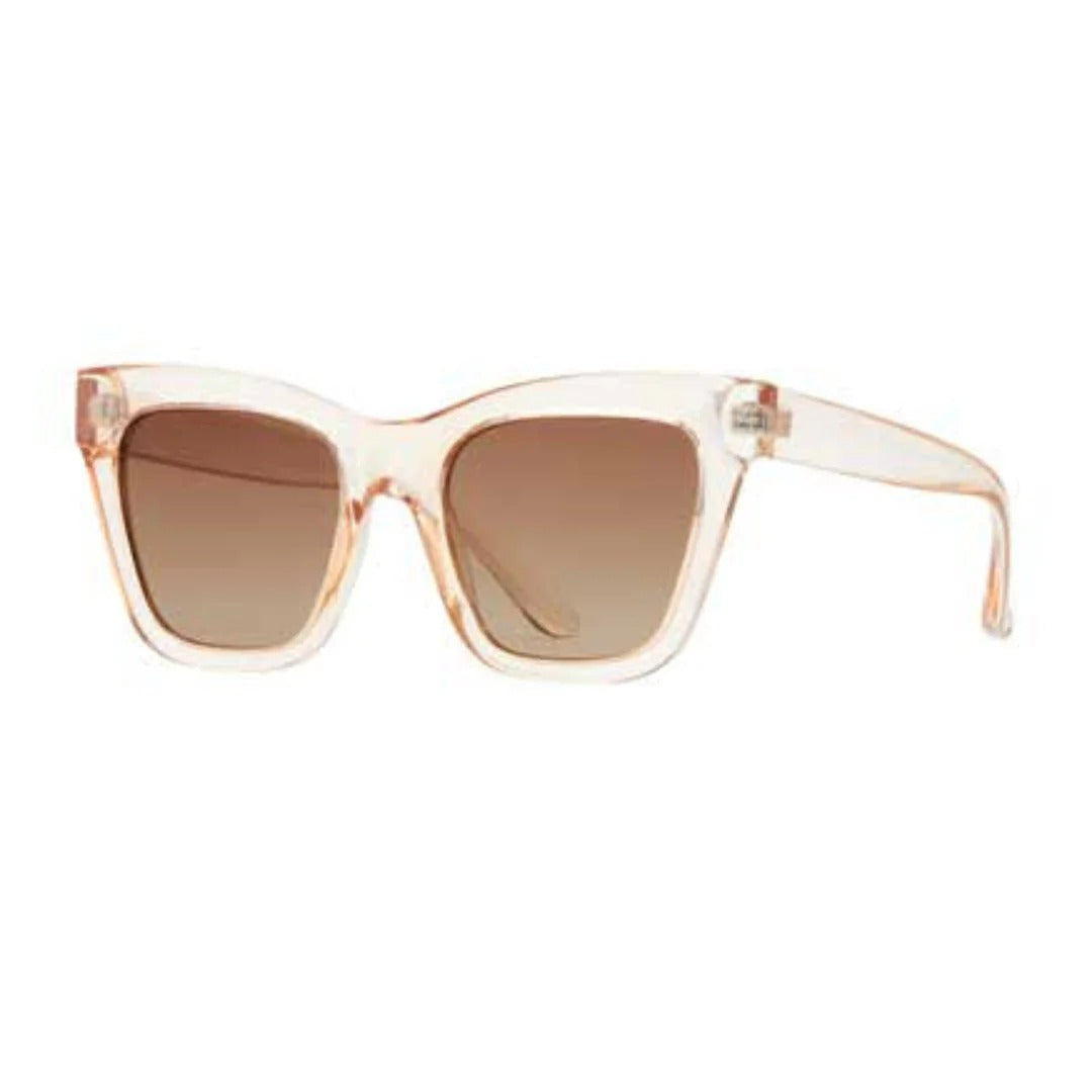 Adela Champagne Plus Gradient Brown Polarized Lens Sunglasses