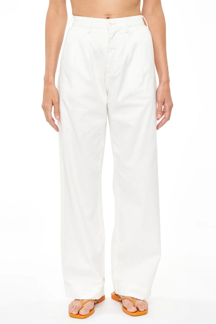 Alabaster High Rise Wide Leg Trouser