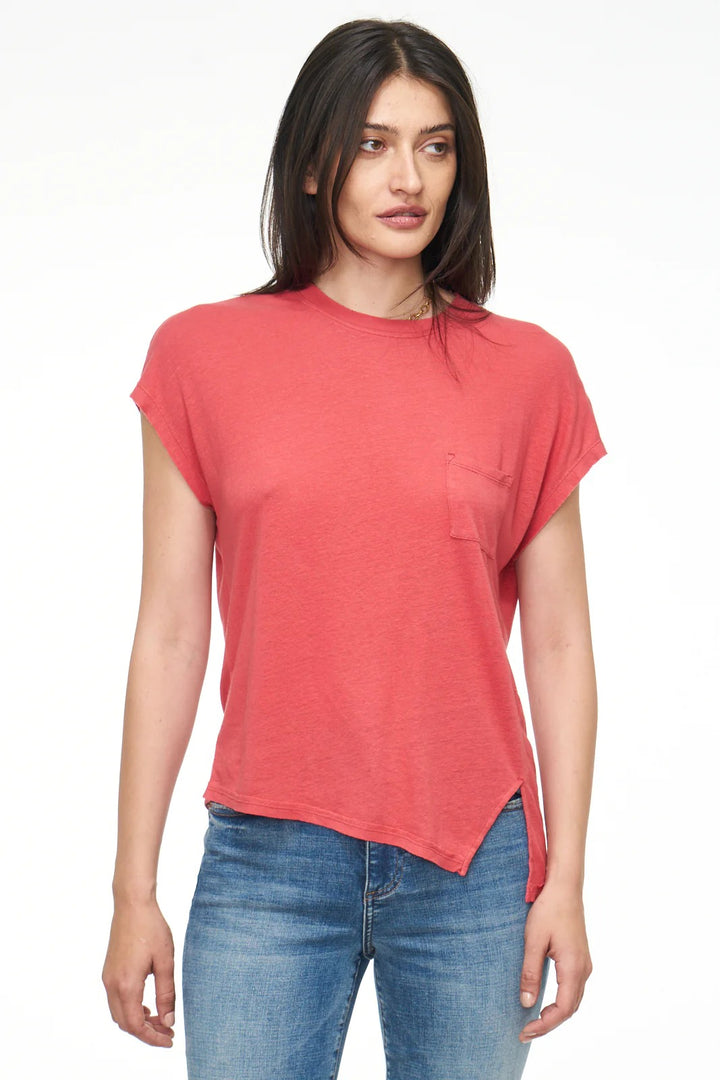 Strawberry Asymmetric Alma T-Shirt