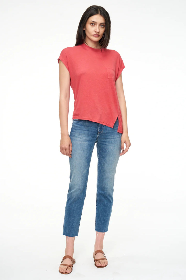 Strawberry Asymmetric Alma T-Shirt