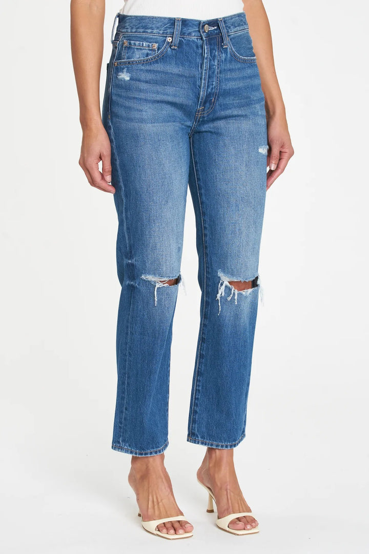 Aurora Distressed Straight Ankle Jean