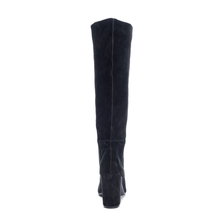 Black Krafty Suede Knee-High Boot