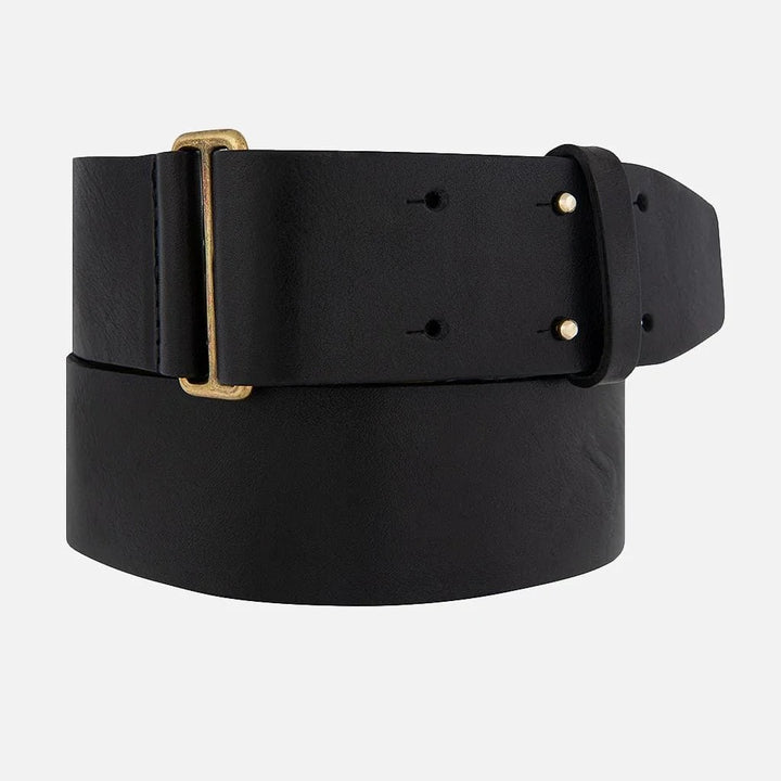 Black Leather Vera Belt