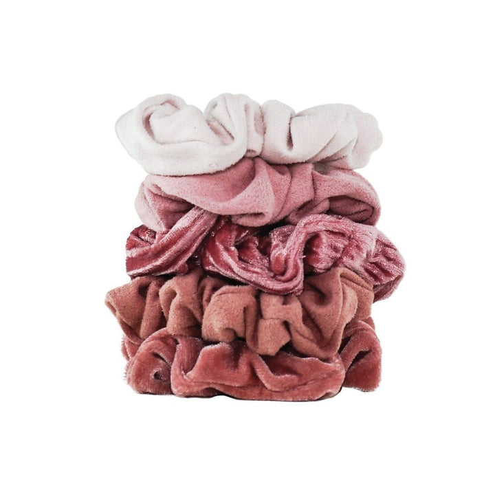 Blush & Mauve Velvet Scrunchies