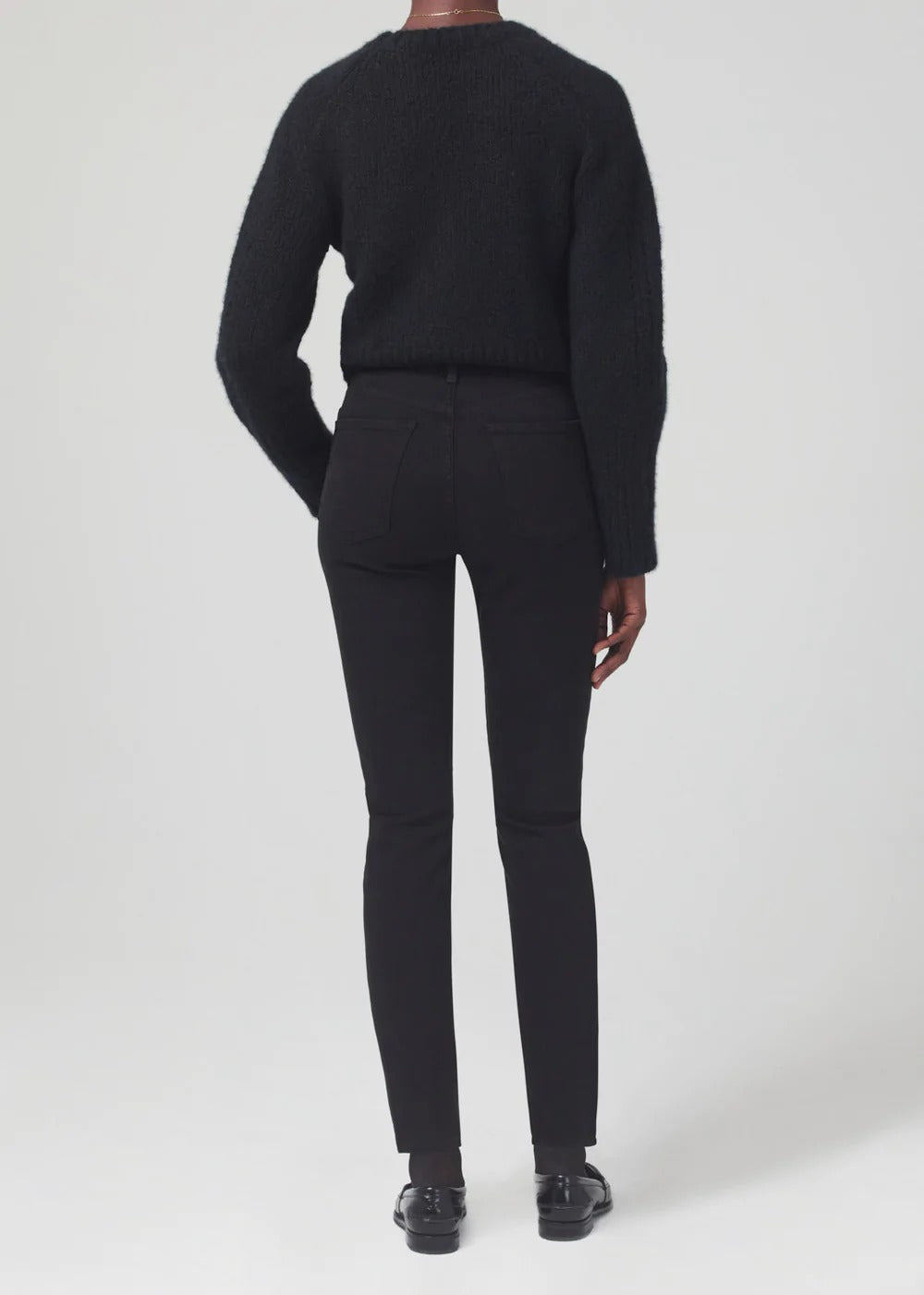 Olivia Plush Black High Rise Slim Jean