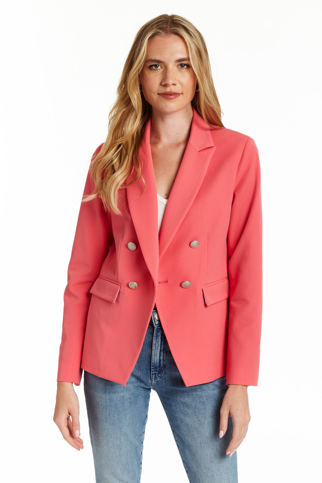 Coral Double Breasted Blazer