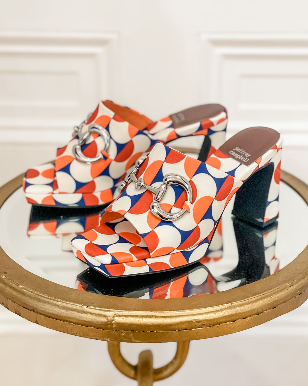 Jeffrey Campbell Caviar Orange Blue Multi Heel