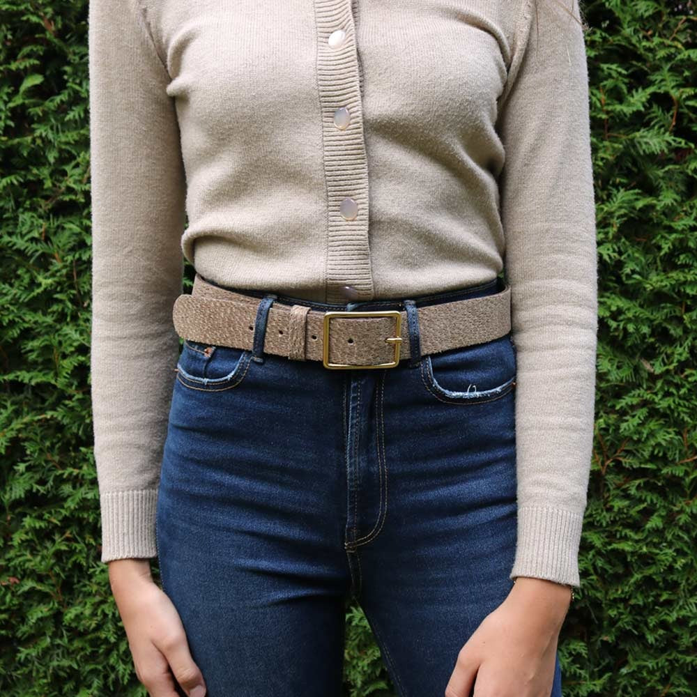 Taupe Jules Leather Belt
