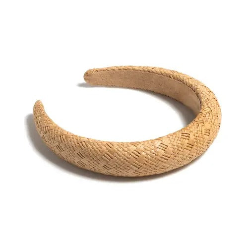 Natural Padded Straw Headband