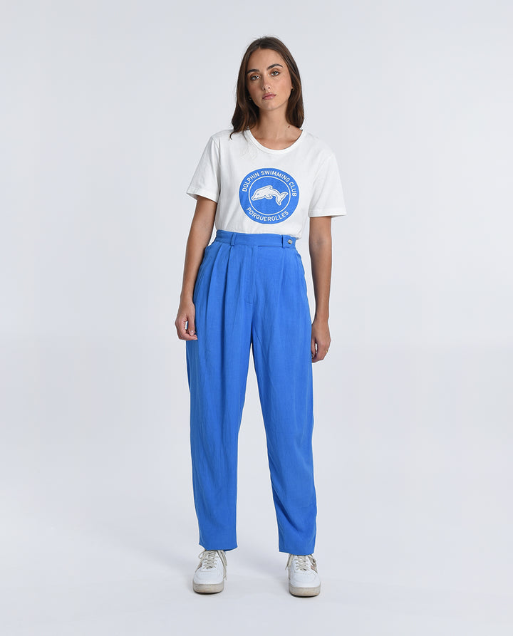 Pleated Blue Trousers