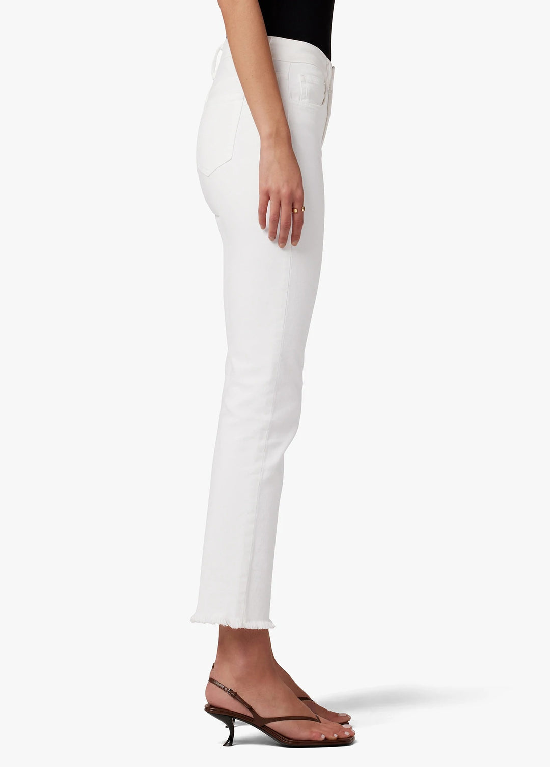White Mid-Rise Straight Jean