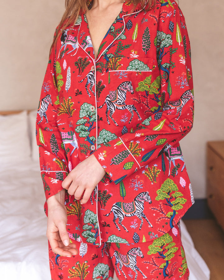 Ruby Antelope's Forest Long Pajama Set