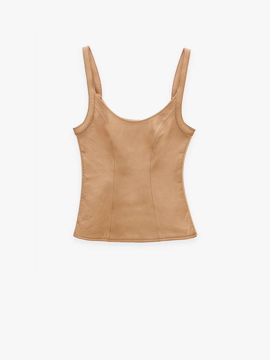 Cafe Recycled Leather Tank Top