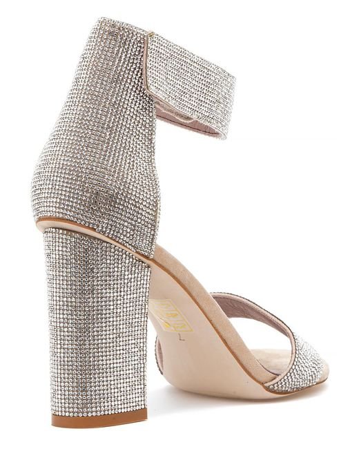 Jeffrey Campbell Silver Rhinestone Nude Heel