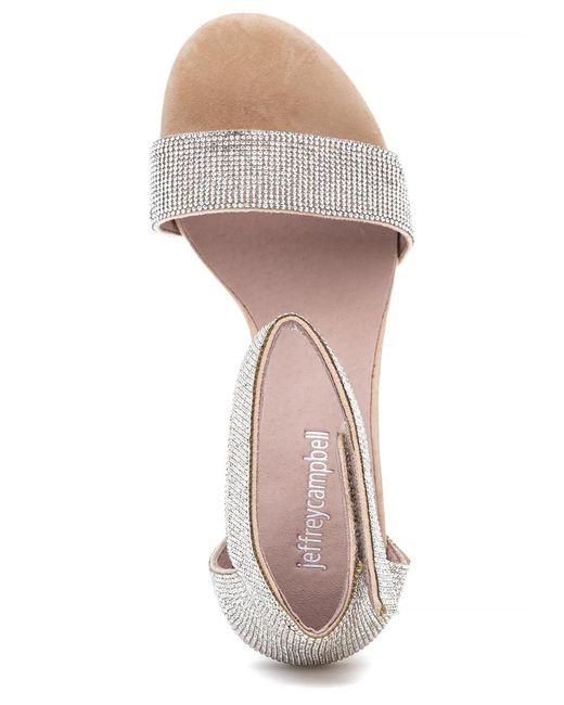 Jeffrey Campbell Silver Rhinestone Nude Heel