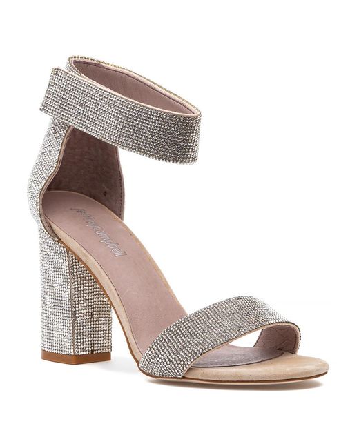 Jeffrey Campbell Silver Rhinestone Nude Heel