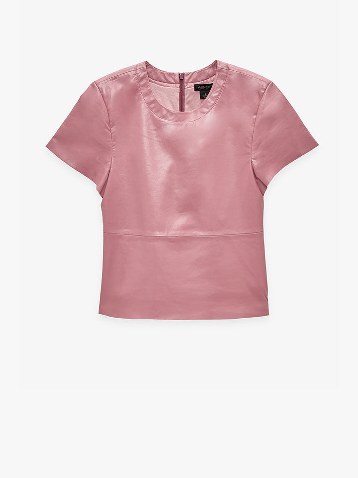 Mauve Recycled Leather T-Shirt