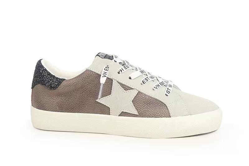 Wild Taupe Black Glitter Sneaker